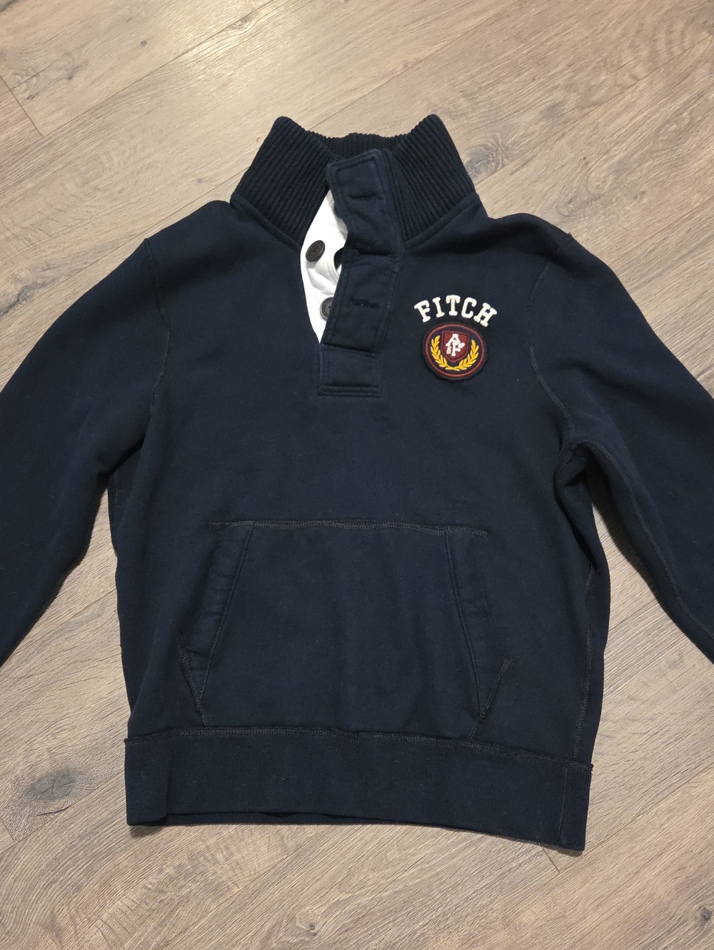 Abercrombie & Fitch Muscle Vintage Quarter Snap Pullover Sweatshirt